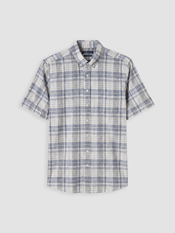 LCWAIKIKI Classic Regular Fit Ekose Poplin Erkek Gömlek