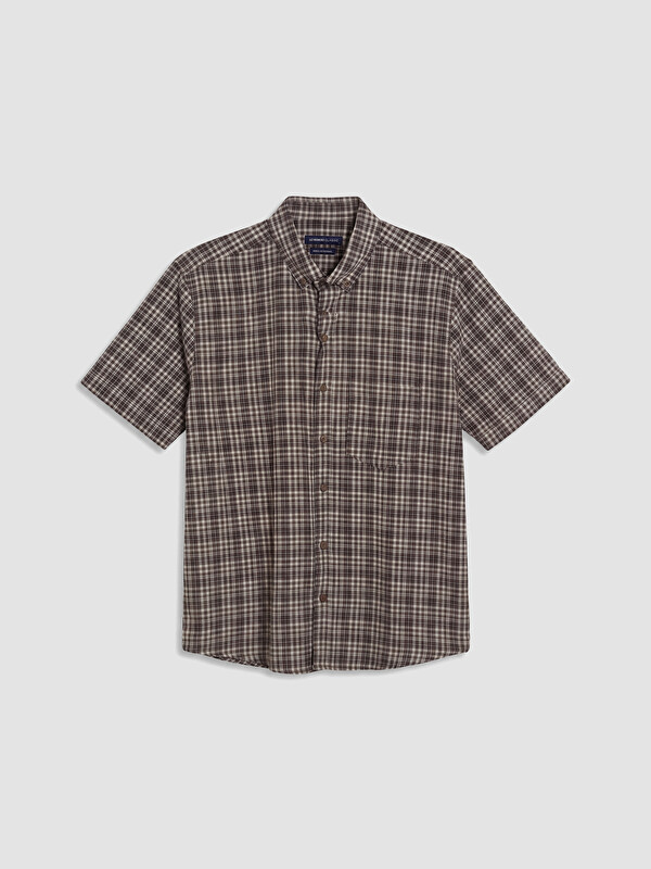LCWAIKIKI Classic Regular Fit Ekose Poplin Erkek Gömlek