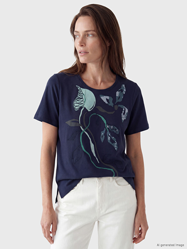 LCW Grace Printed 100% Cotton Women's T-Shirt