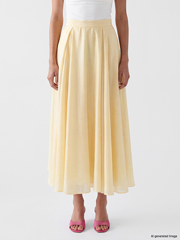XSIDE Elastic Waist Flared Skirt
