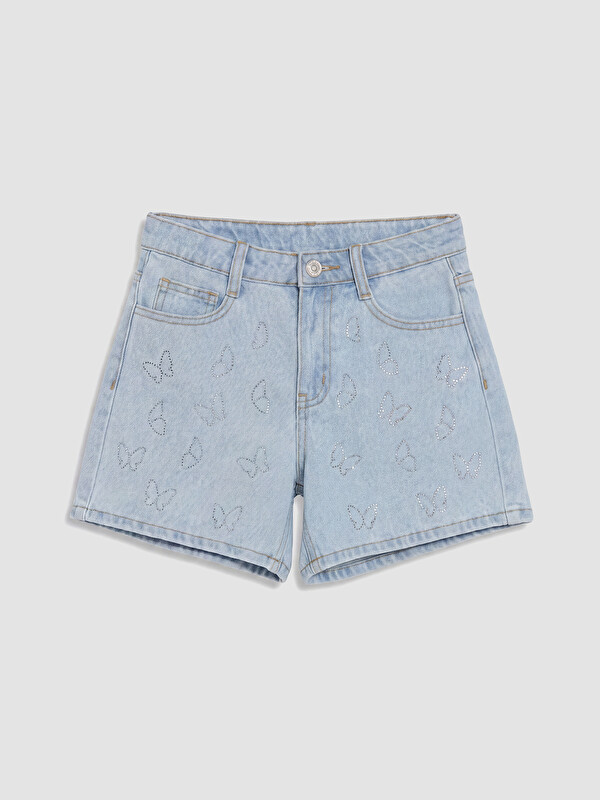 LCW Kids Mädchen Blau Denim-Shorts