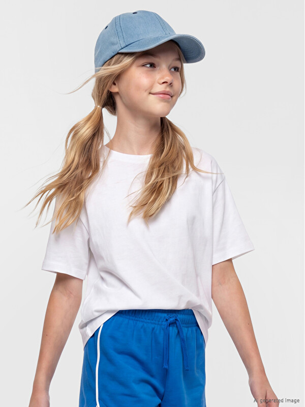 LCW Kids Beli Lastikli Kız Çocuk Soft Touch Şort