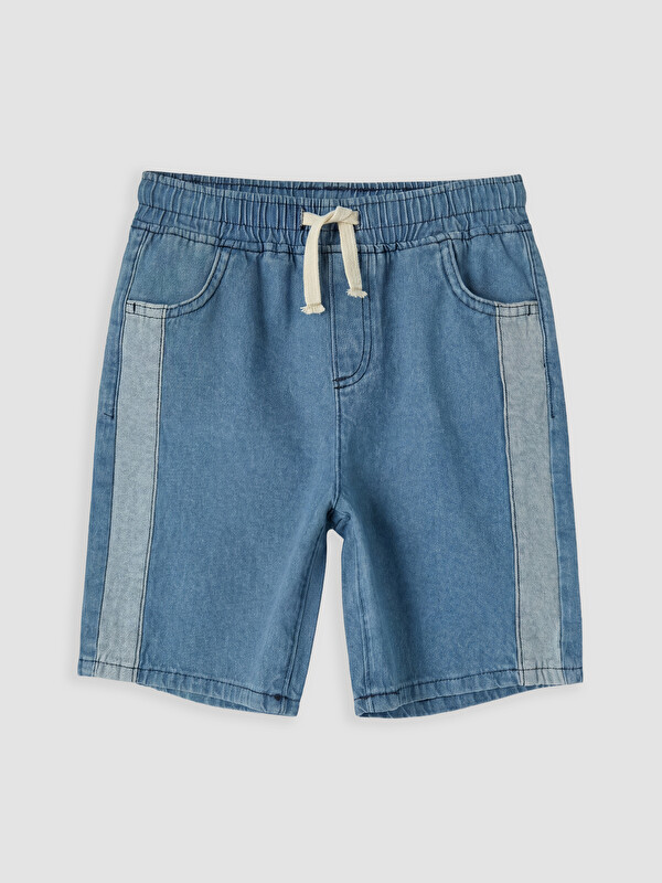LCW Kids Beli Lastikli Erkek Çocuk Jean Şort