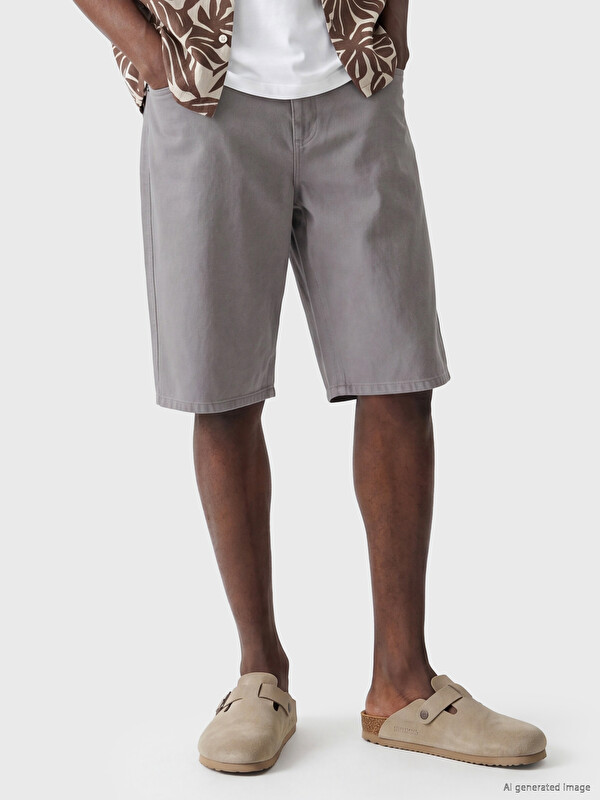 XSIDE Relax Fit Gabardin Erkek Şort