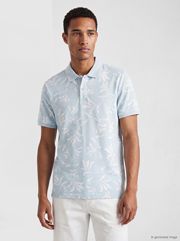 LCW Vision Polo Yaka Desenli Pike Erkek Tişört