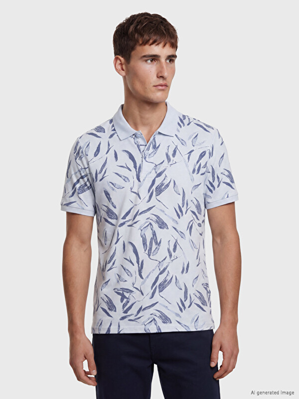 LCW Vision Polo Yaka Desenli Pike Erkek Tişört
