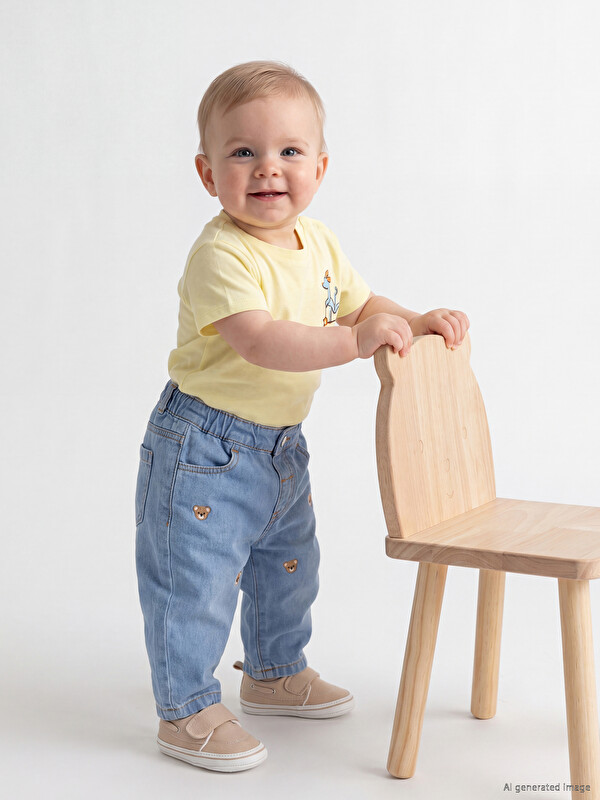 LCW baby Balloon Fit Erkek Bebek Kargo Pantolon