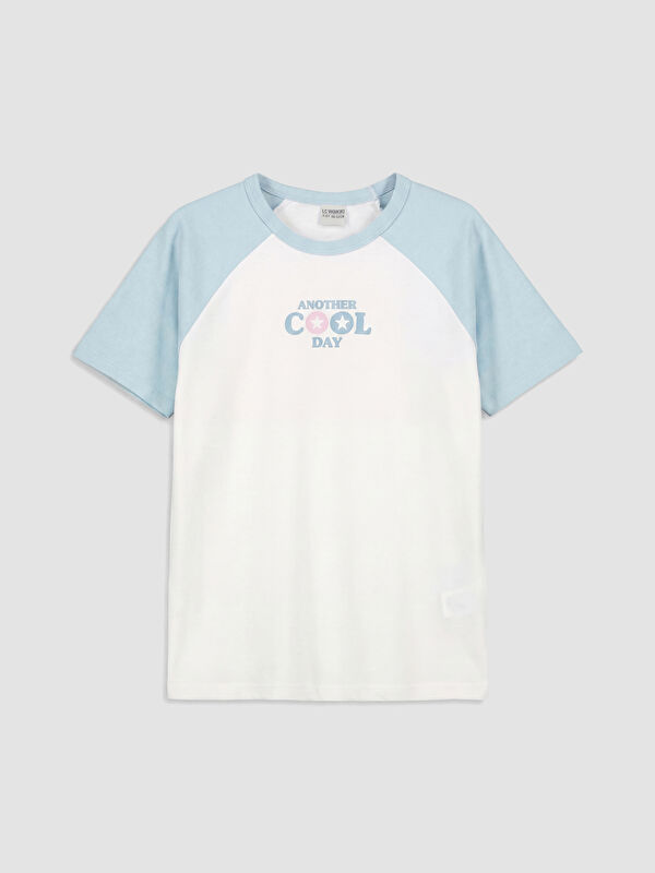 LCW Kids Yazı Baskılı Kız Çocuk Tişört