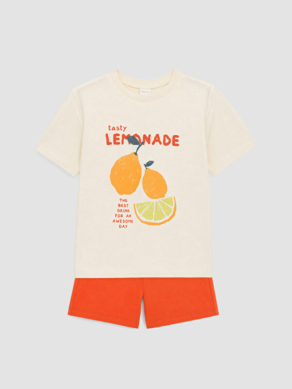 LCW baby Baskılı Erkek Bebek Şortlu Takım