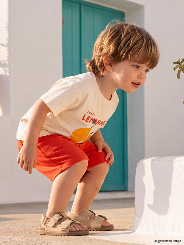 LCW baby Printed Baby Boys' Shorts Set