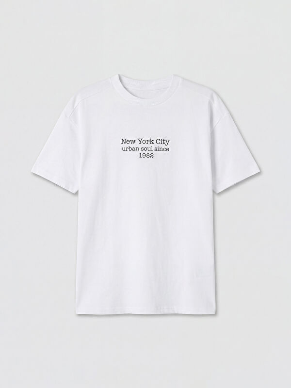 LCW Kids New York Baskılı Erkek Çocuk Tişört