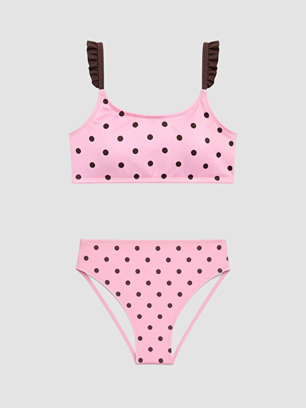 LCW Kids Puantiyeli Kız Çocuk Bikini Takımı