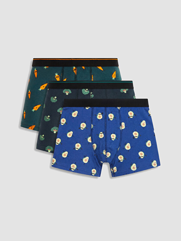 LC WAIKIKI Pamuklu Esnek Erkek Boxer 3'lü