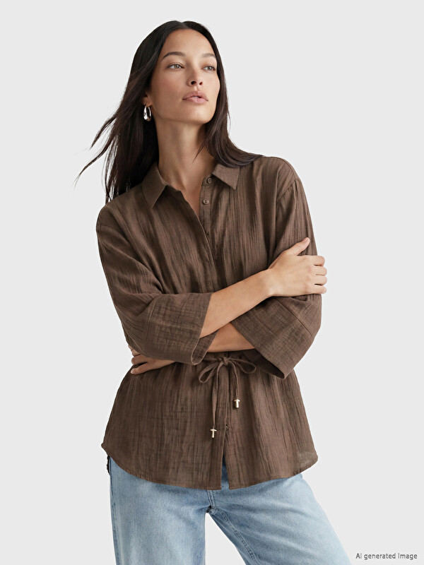 LCW EVERYDAY Dokulu Oversize Kadın Gömlek
