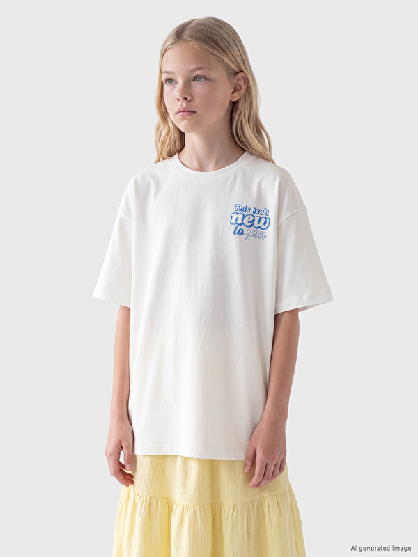 LCW Kids T-shirt e stampuar për vajza