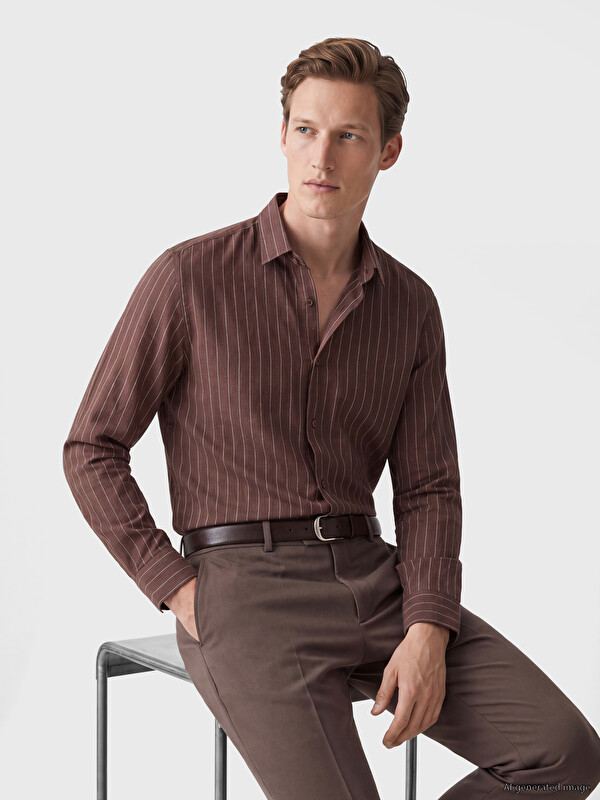 SOUTHBLUE Regular Fit %100 Keten Erkek Gömlek