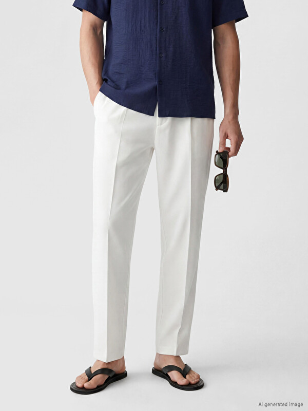 LCW Vision Relax Fit Pleated Men's Trousers