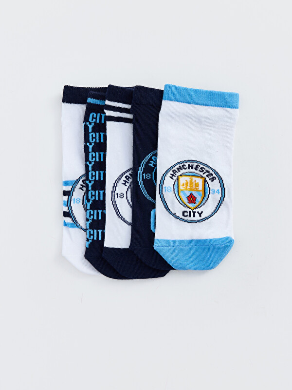 LCW Kids Manchester City Lisanslı Erkek Çocuk Patik Çorap 5'li
