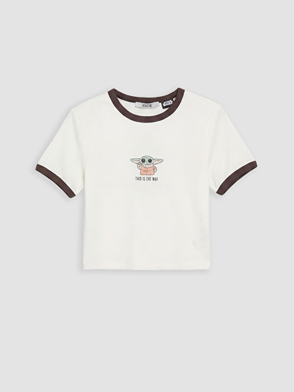 XSIDE The Mandalorian Baskılı Kadın Crop