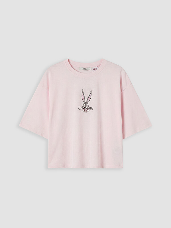 XSIDE Taşlı Bugs Bunny Baskılı Kadın Tişört