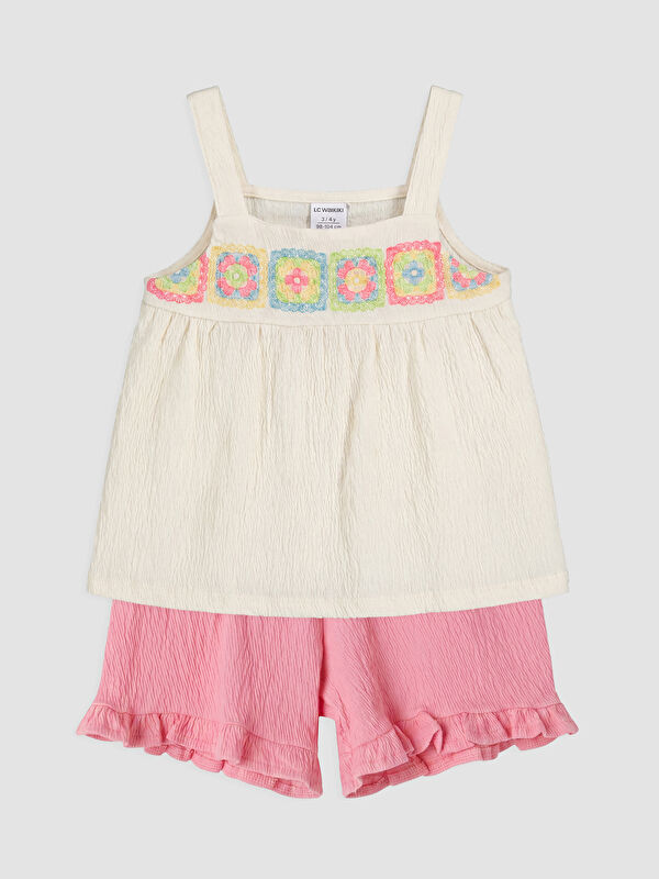 LCW Kids Nakışlı Kız Çocuk Takım