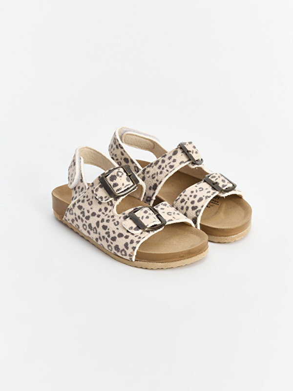 LCW STEPS Leopar Desenli Kız Çocuk Sandalet