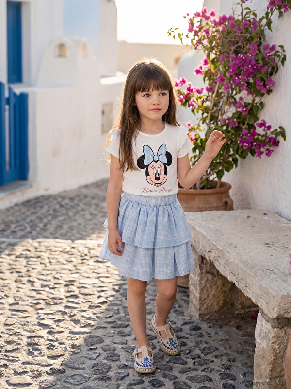 LCW Kids Minnie Mouse Baskılı Kız Çocuk Takım