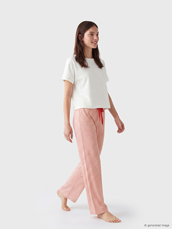 LCW DREAM Çizgili Kadın Pijama Alt
