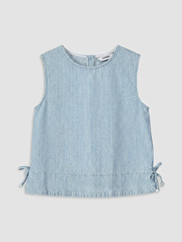 LCW Kids Çizgili Kız Çocuk Jean Bluz