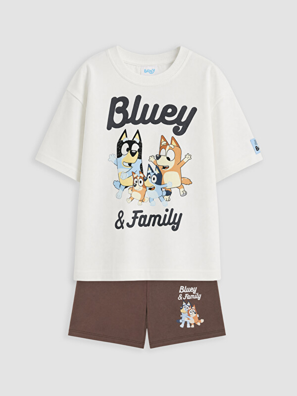 LCW Kids Bluey Baskılı Erkek Çocuk Takım