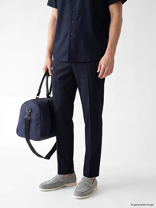 SOUTHBLUE Regular Fit Keten Karışımlı Erkek Pantolon
