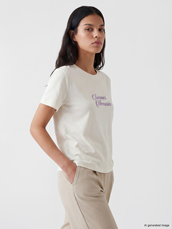 LCW Vision Crew Neck Printed Women's T-Shirt