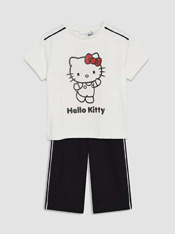 LCW Kids Hello Kitty Baskılı Kız Çocuk Takım