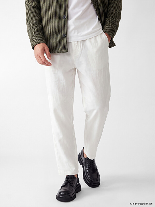 LCW Vision Regular Fit %100 Keten Erkek Pantolon