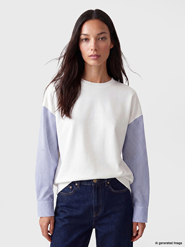 LCW EVERYDAY Soft Touch Oversize Kadın Sweatshirt Tunik