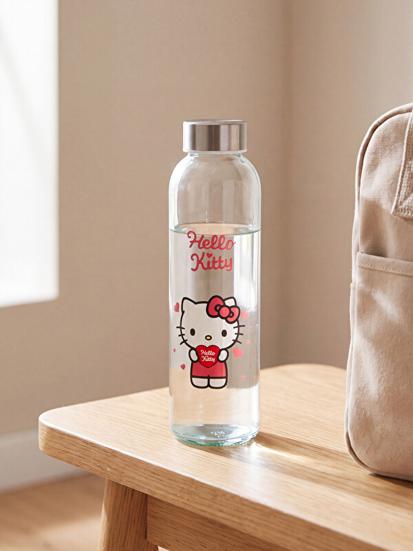 LCW HOME Hello Kitty Carafa din Sticlă Imprimată de Noptieră 500 ml