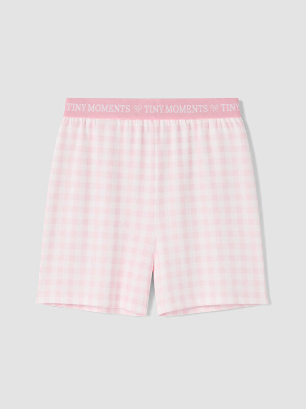 LCW Kids Beli Baskılı Kareli Kız Çocuk Pijama Altı