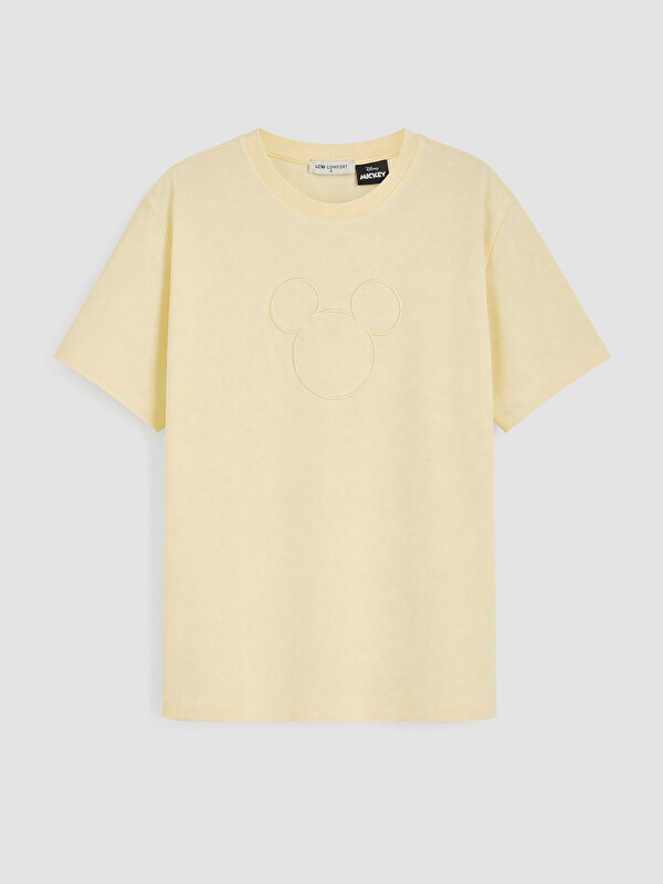 LCW Comfort Mickey Mouse Nakışlı Kadın Tişört