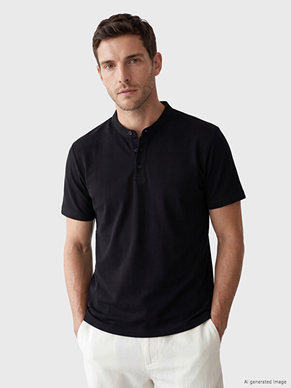 LCWAIKIKI Classic T-shirt Homme à Col Officier