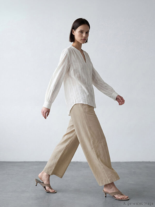 LCW Comfort Beli Lastikli Kadın Pantolon