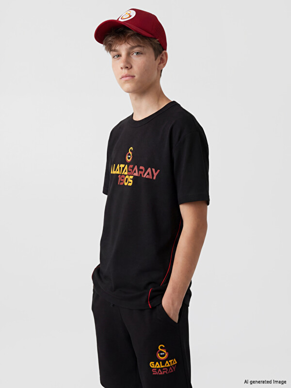 LCW Kids Galatasaray Baskılı Erkek Çocuk Soft Touch Tişört