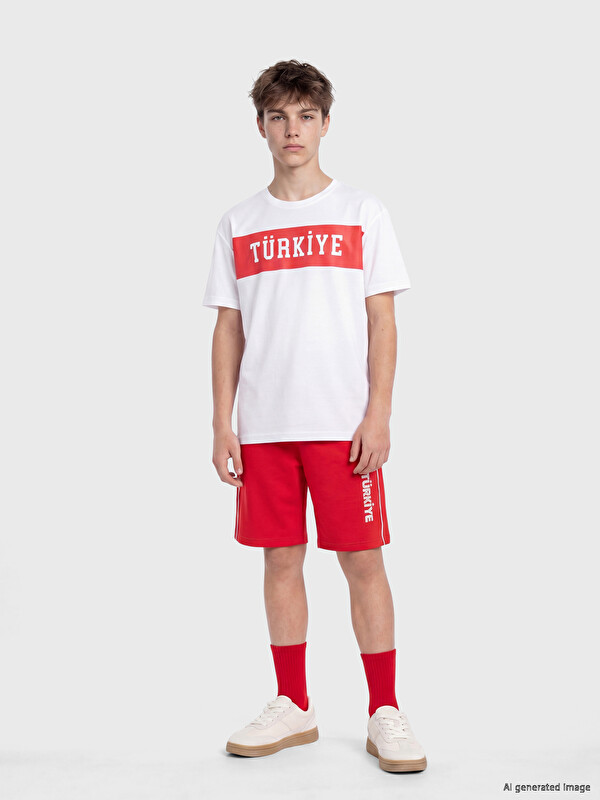 LCW Kids Regular Fit dečiji šorts sa Turskom štampom