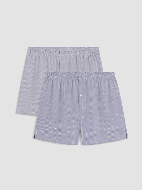 LC WAIKIKI Relax Fit Çizgili Erkek Boxer 2'li