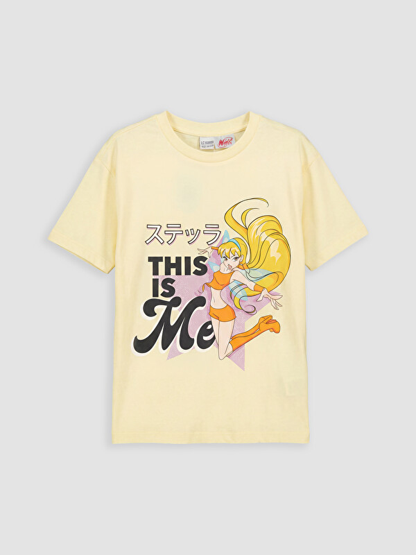 LCW Kids Bisiklet Yaka Winx Club Baskılı Kız Çocuk Tişört