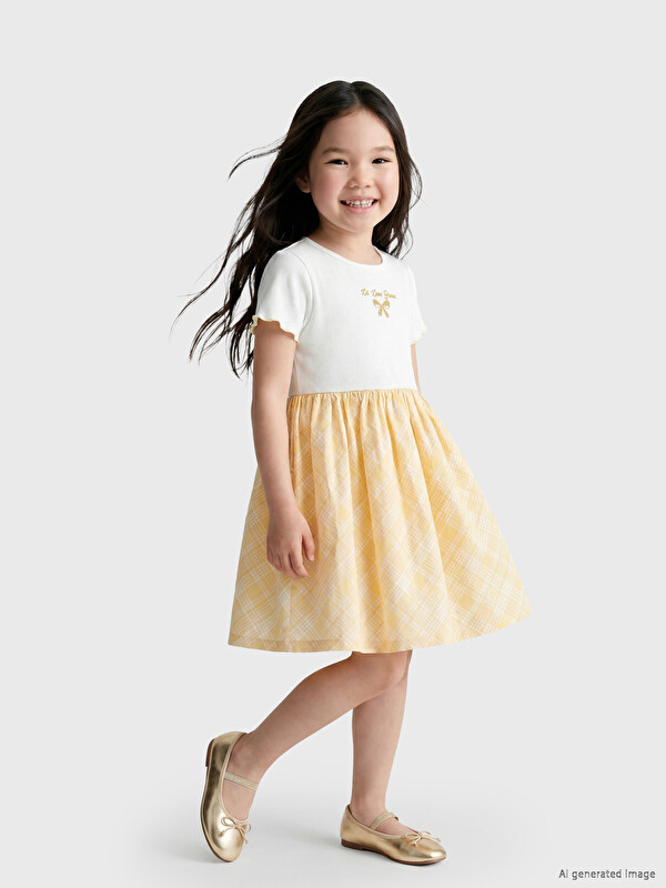 LCW Kids Baskılı Kız Çocuk Elbise