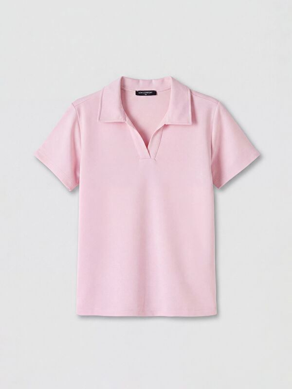 LCW Comfort Polo Yaka Soft Touch Kadın Tişört