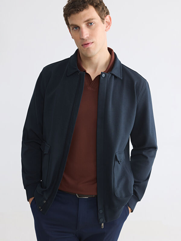 LCWAIKIKI Classic Polo Yaka Erkek Fermuarlı Sweatshirt