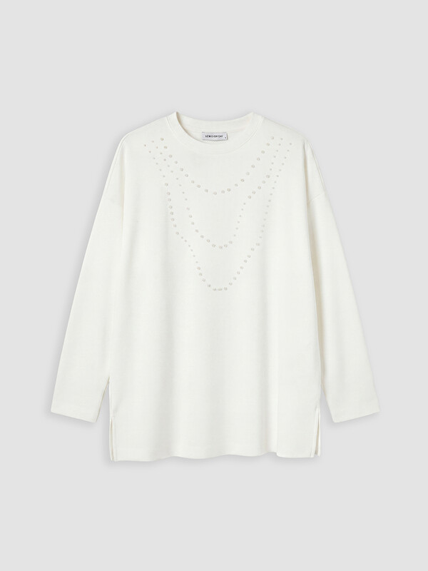 LCW EVERYDAY İnci İşlemeli Soft Touch Kadın Tunik