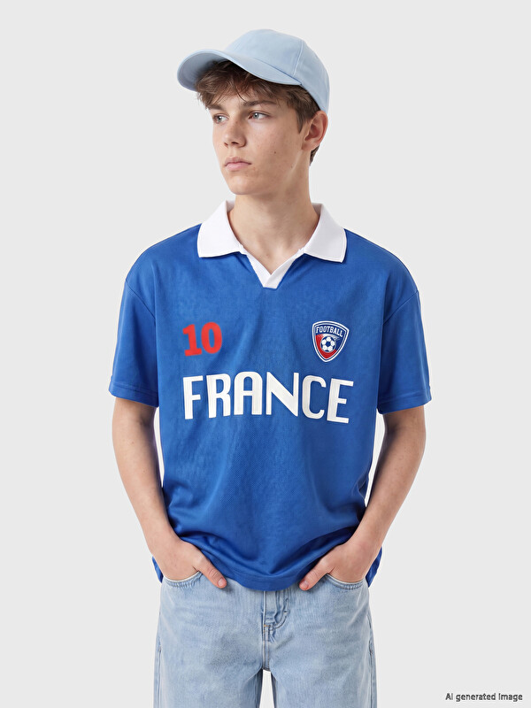 LCW Kids T-shirt garçon imprimé France à col polo