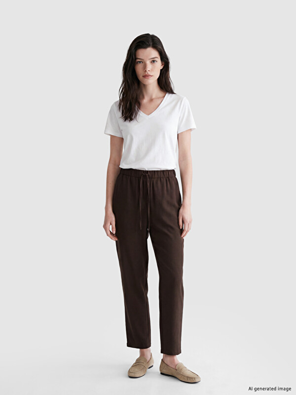 LCW Comfort Beli Lastikli Kadın Pantolon